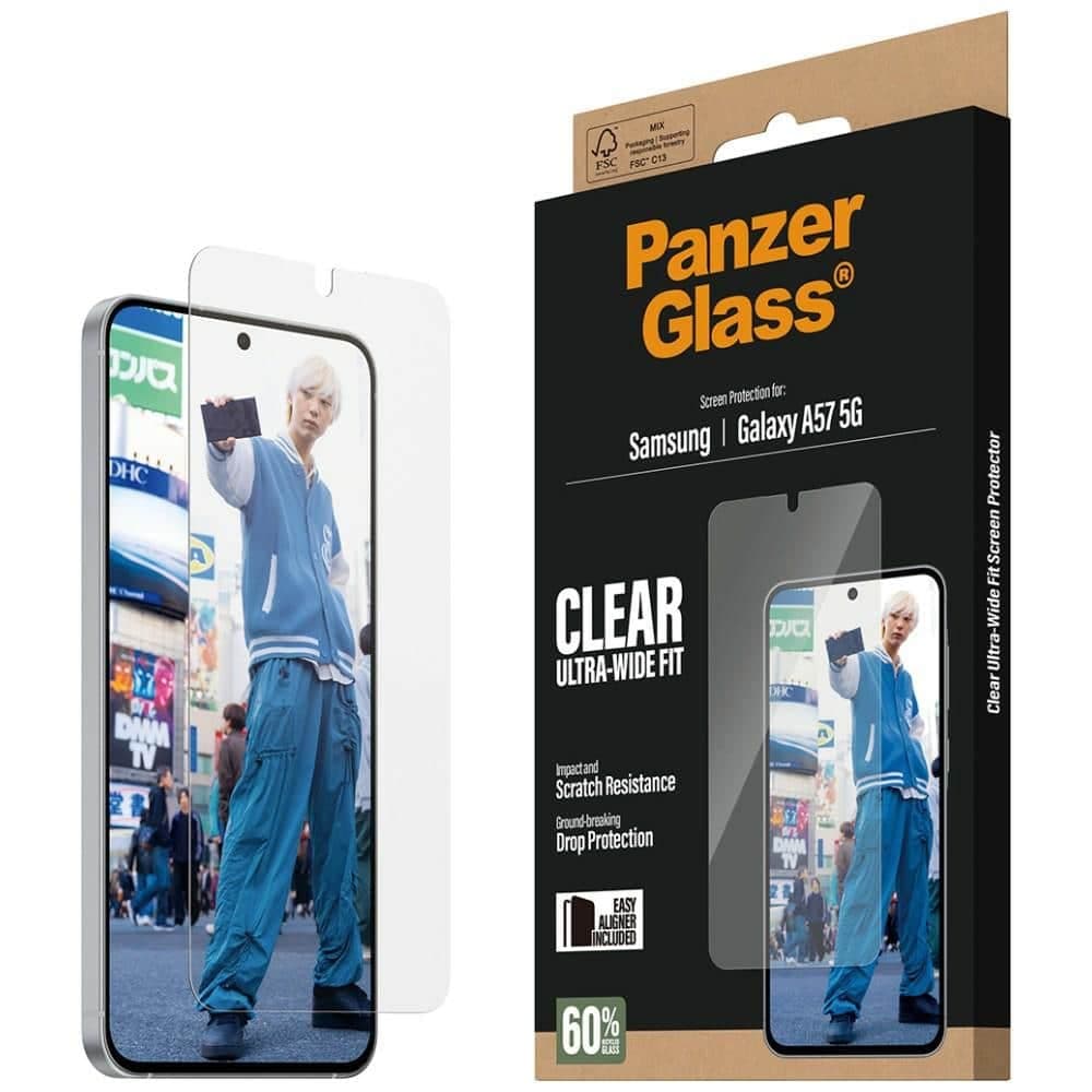 PanzerGlass εξαιρετικά φαρδύ σκληρυμένο γυαλί για Samsung Galaxy A57 5G 6