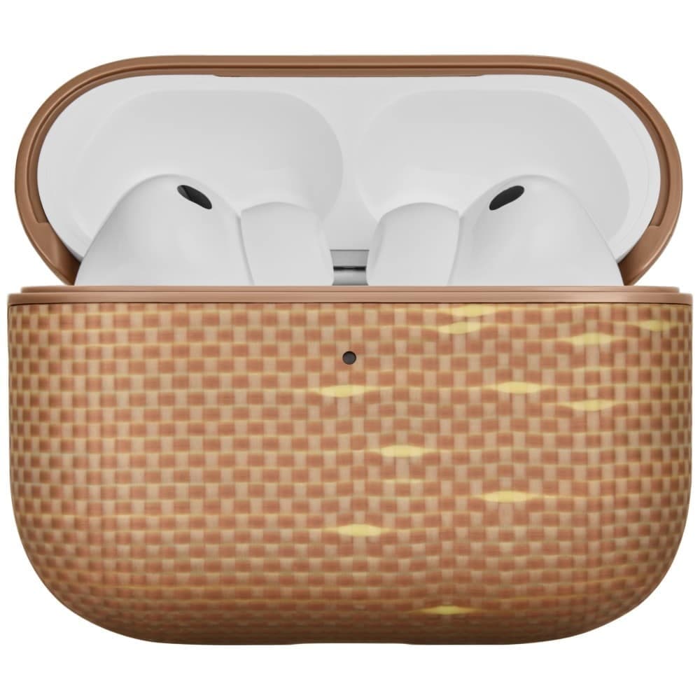Θήκη PITAKA από ίνες αραμιδίου για AirPods Pro 3 χρυσή λάμψη 4