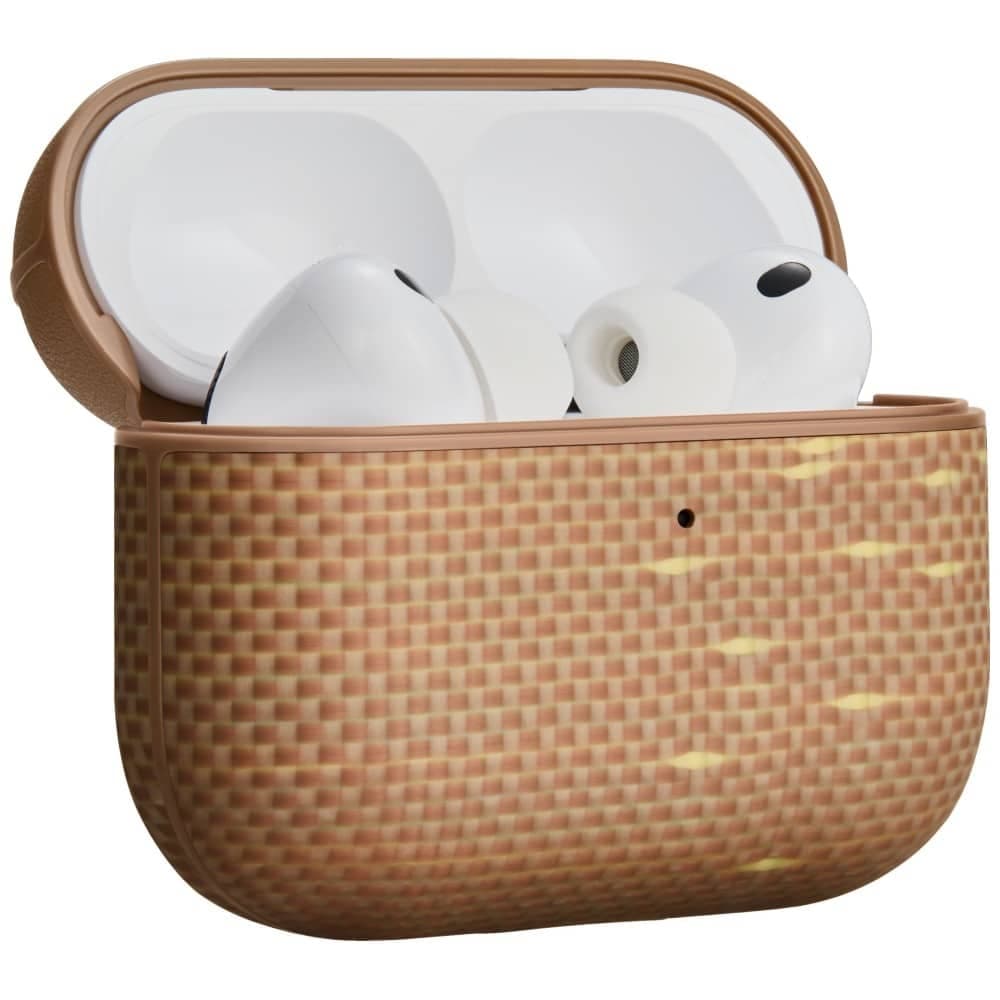 Θήκη PITAKA από ίνες αραμιδίου για AirPods Pro 3 χρυσή λάμψη 5