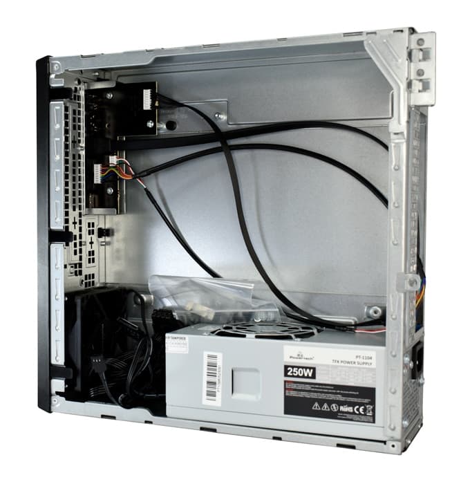 POWERTECH PC Case PT-1098 με 250W PSU, Mini-ITX, 280x93x290mm, μαύρο 3