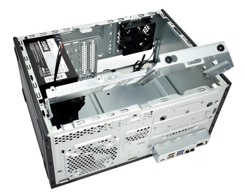 POWERTECH PC Case PT-1101 με 550W PSU, Micro-ATX, 265x168x353mm, μαύρο 3
