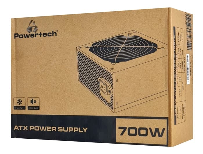 POWERTECH τροφοδοτικό για PC PT-1169, 700W, ATX, 140mm Fan 4