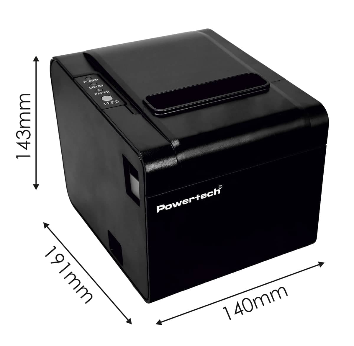 POWERTECH θερμικός εκτυπωτής αποδείξεων PT-1506, USB/Ethernet/Serial, auto cutter, μαύρος 6