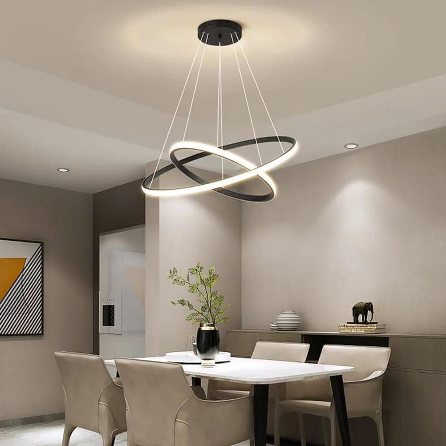 POWERTECH LED φωτιστικό οροφής PT-1529, 60W, 4000K, Φ80x120cm, μαύρο 2