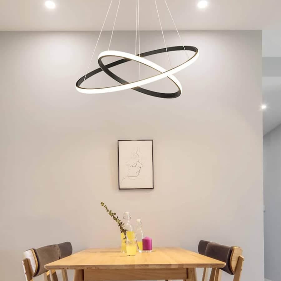 POWERTECH LED φωτιστικό οροφής PT-1529, 60W, 4000K, Φ80x120cm, μαύρο 3