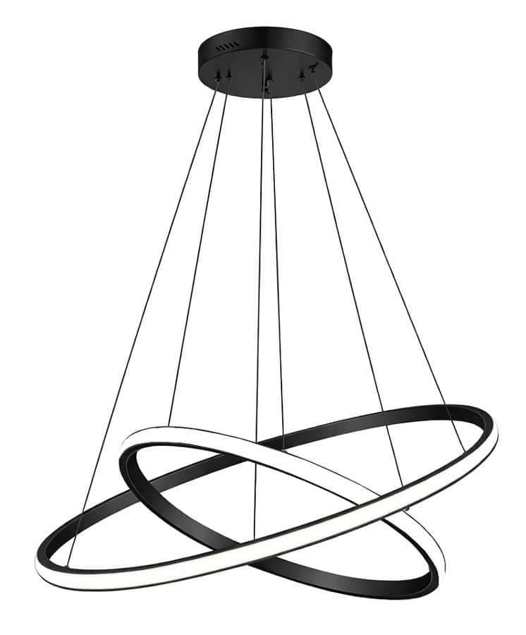 POWERTECH LED φωτιστικό οροφής PT-1529, 60W, 4000K, Φ80x120cm, μαύρο