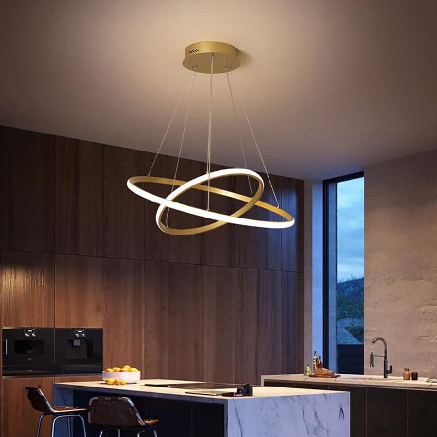 POWERTECH LED φωτιστικό οροφής PT-1530, 60W, 4000K, Φ80x120cm, χρυσό 2