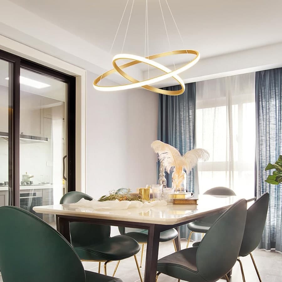 POWERTECH LED φωτιστικό οροφής PT-1530, 60W, 4000K, Φ80x120cm, χρυσό 3