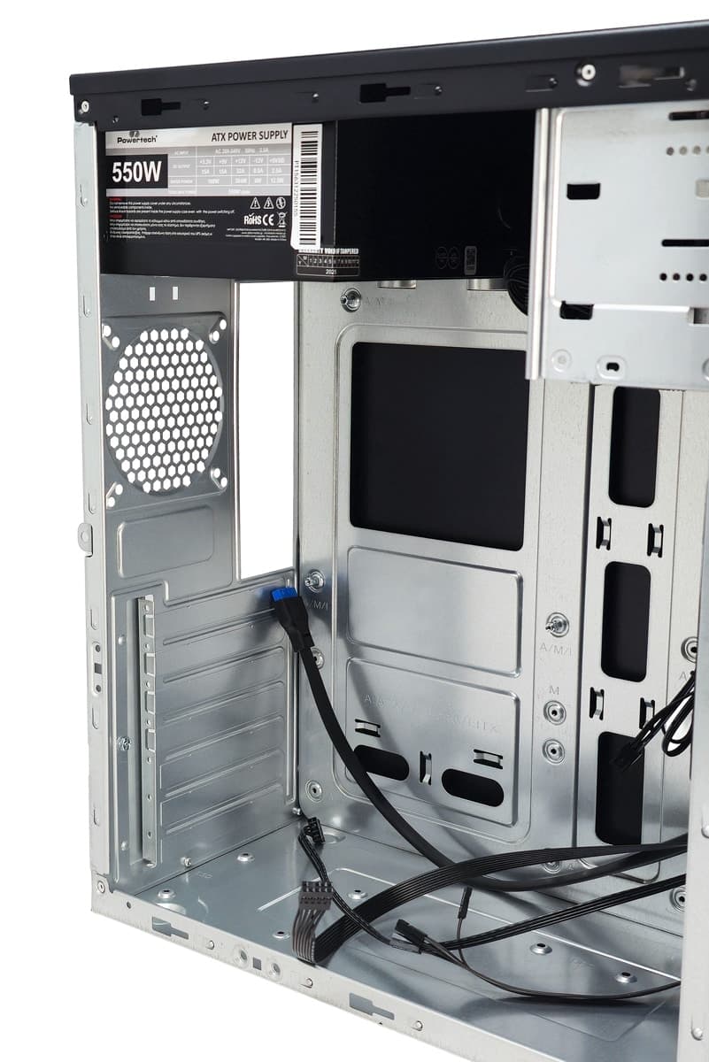 POWERTECH PC Case PT-1563 με 550W PSU, ATX Midi, 376.6x175x408.5mm, μαύρο 4