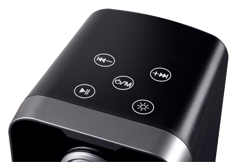 POWERTECH ηχεία PT-1575 με RGB φωτισμό, 2x 5W, Bluetooth & USB/USB-C, μαύρα 2