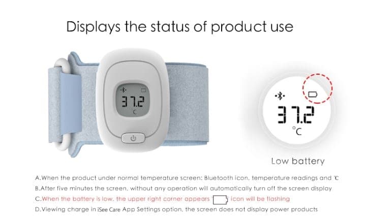 POWERTECH Smart Παιδικό Θερμόμετρο PT-501, Bluetooth, με συναγερμό 5