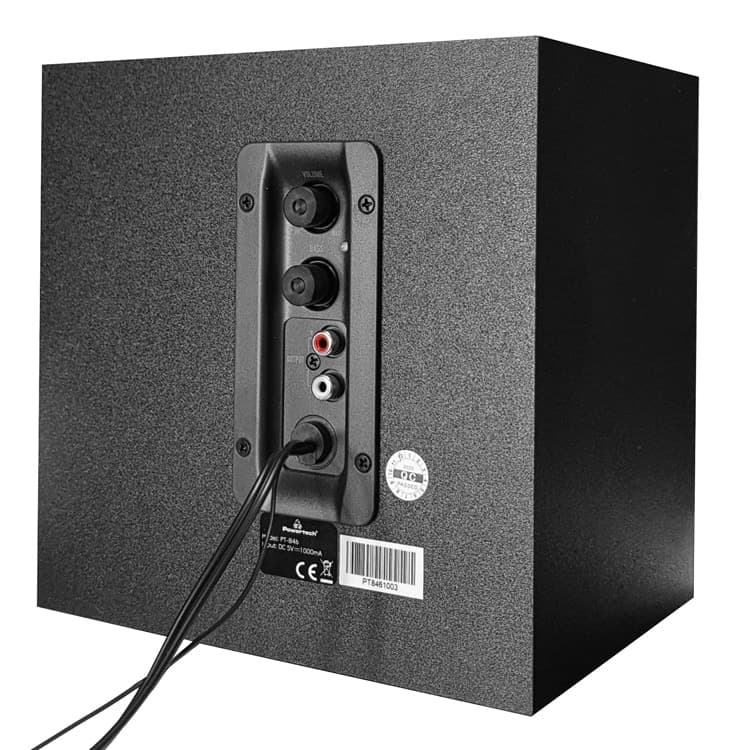 POWERTECH ηχεία Premium sound PT-846, 16W, USB/SD/FM/BT, remote, μαύρα 4