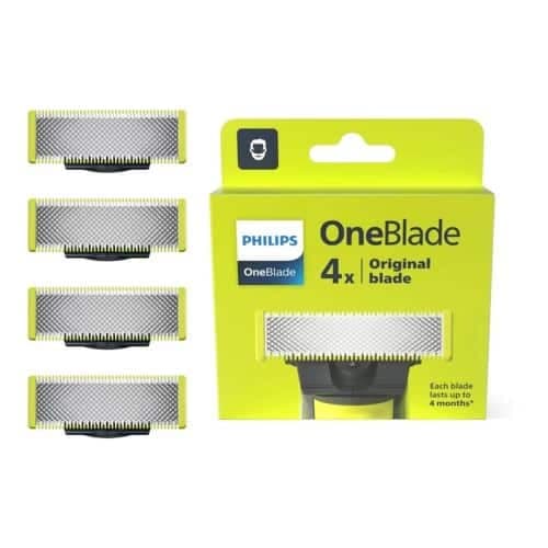 Ξυριστική μηχανή Philips OneBlade Ανταλλακτικές λεπίδες QP240/50 (4 τεμάχια) Γκρι Eu