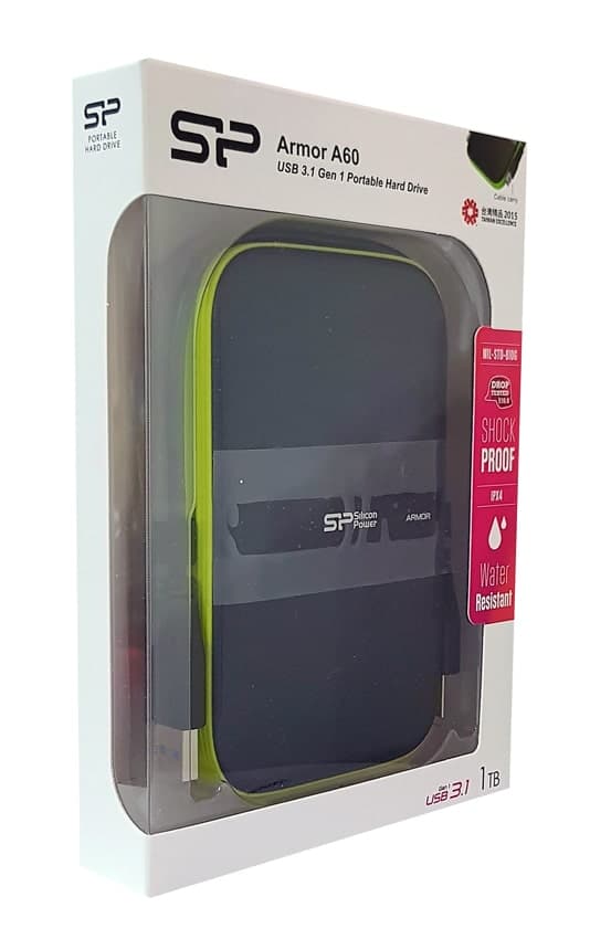 SILICON POWER εξωτερικός HDD Armor A60, 1TB, USB 3.2, πράσινος 4
