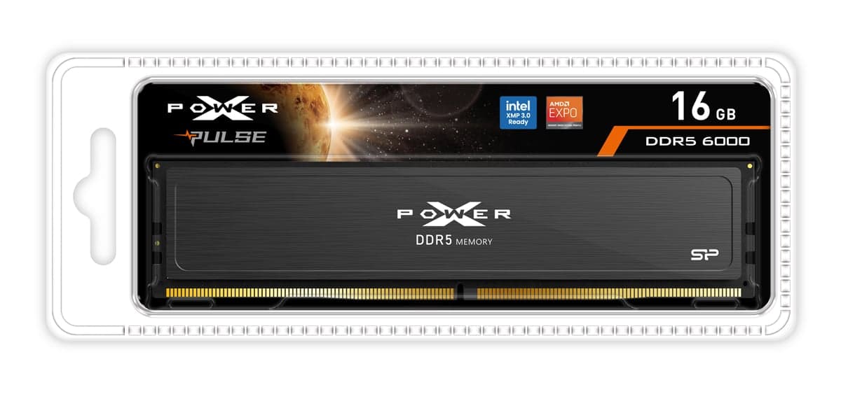 SILICON POWER μνήμη DDR5 UDIMM XPOWER Pulse, 16GB, 6000MHz, CL36 2