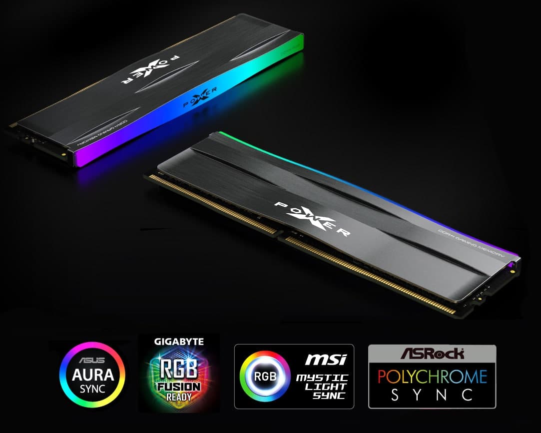 SILICON POWER μνήμη DDR4 UDIMM XPOWER Zenith, 16GB, RGB, 3200MHz, CL16 2