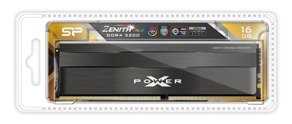 SILICON POWER μνήμη DDR4 UDIMM XPOWER Zenith, 16GB, RGB, 3200MHz, CL16 4