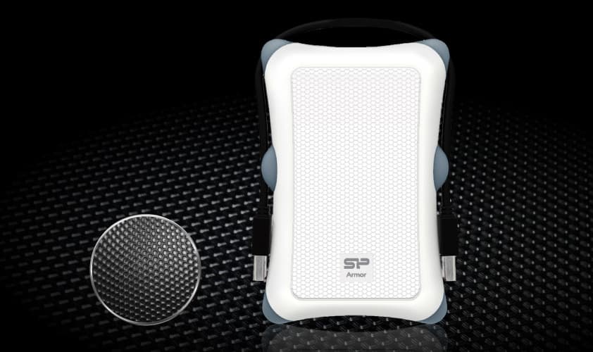 SILICON POWER εξωτερικός HDD Armor A30, 2TB, USB 3.2, λευκός 2