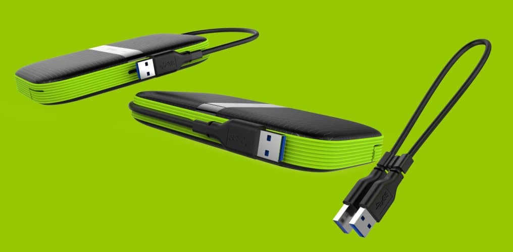 SILICON POWER εξωτερικός HDD Armor A60, 2TB, USB 3.2, πράσινος 2