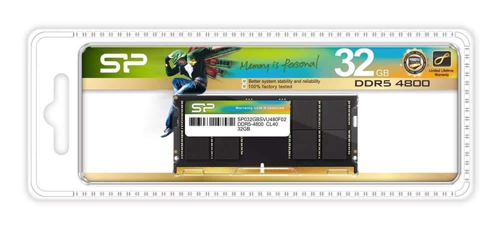 SILICON POWER μνήμη DDR5 SODIMM SP032GBSVU480F02, 32GB, 4800MHz, CL40 2