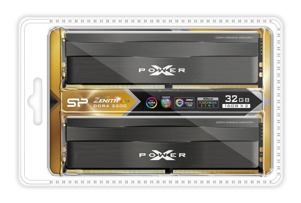 SILICON POWER μνήμη DDR4 UDIMM XPOWER Zenith 2x 16GB, RGB, 3200MHz, CL16 4