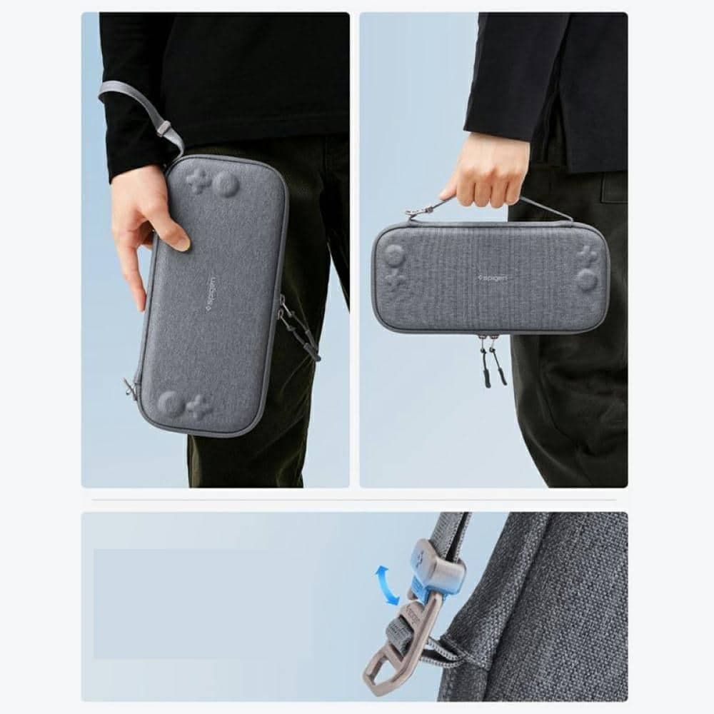 Θήκη Spigen Klasden 2 Pouch για Nintendo Switch 2 σε γκρι χρώμα 6