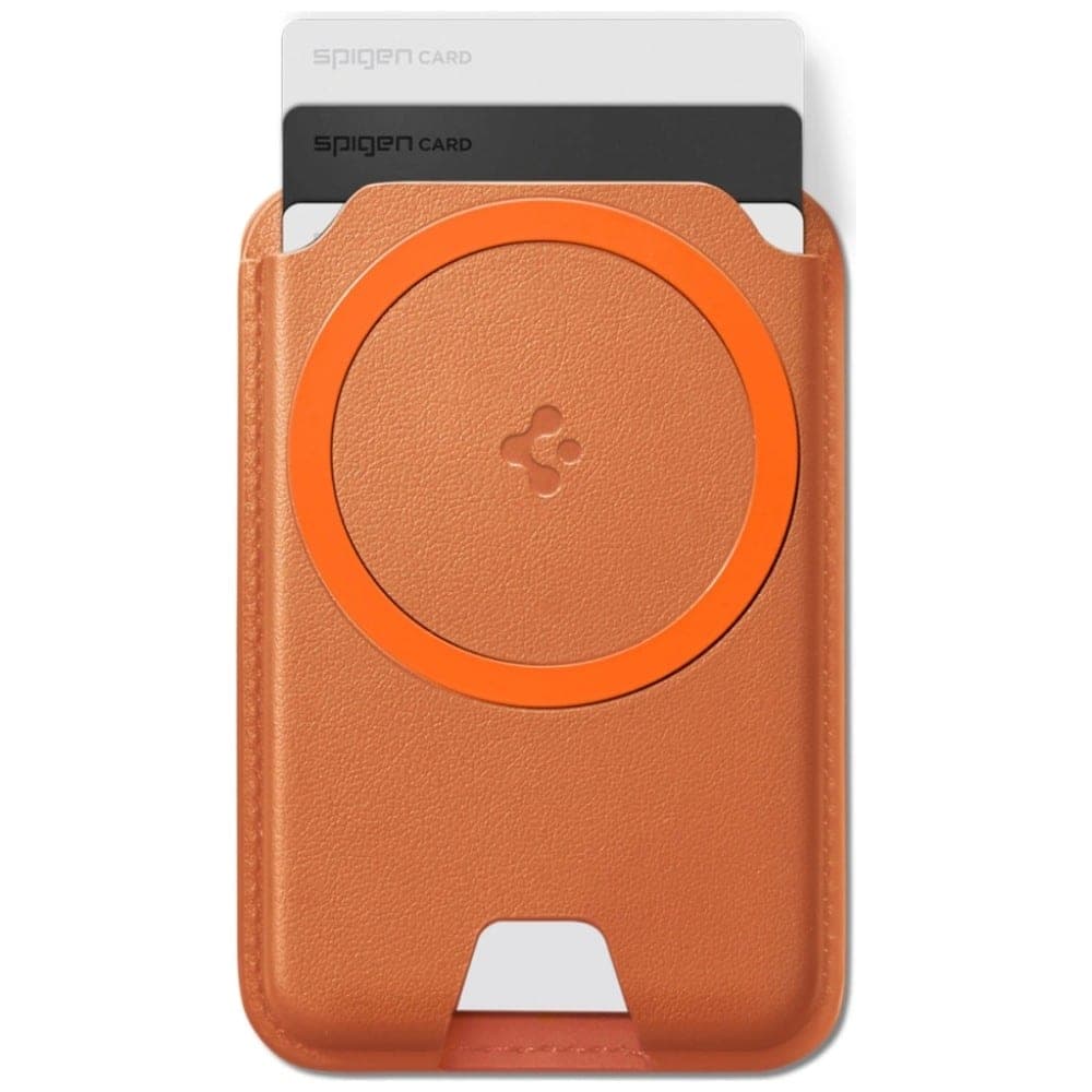 Μαγνητικό πορτοφόλι Spigen Valentinus MagFit+ MagSafe πορτοκαλί 3