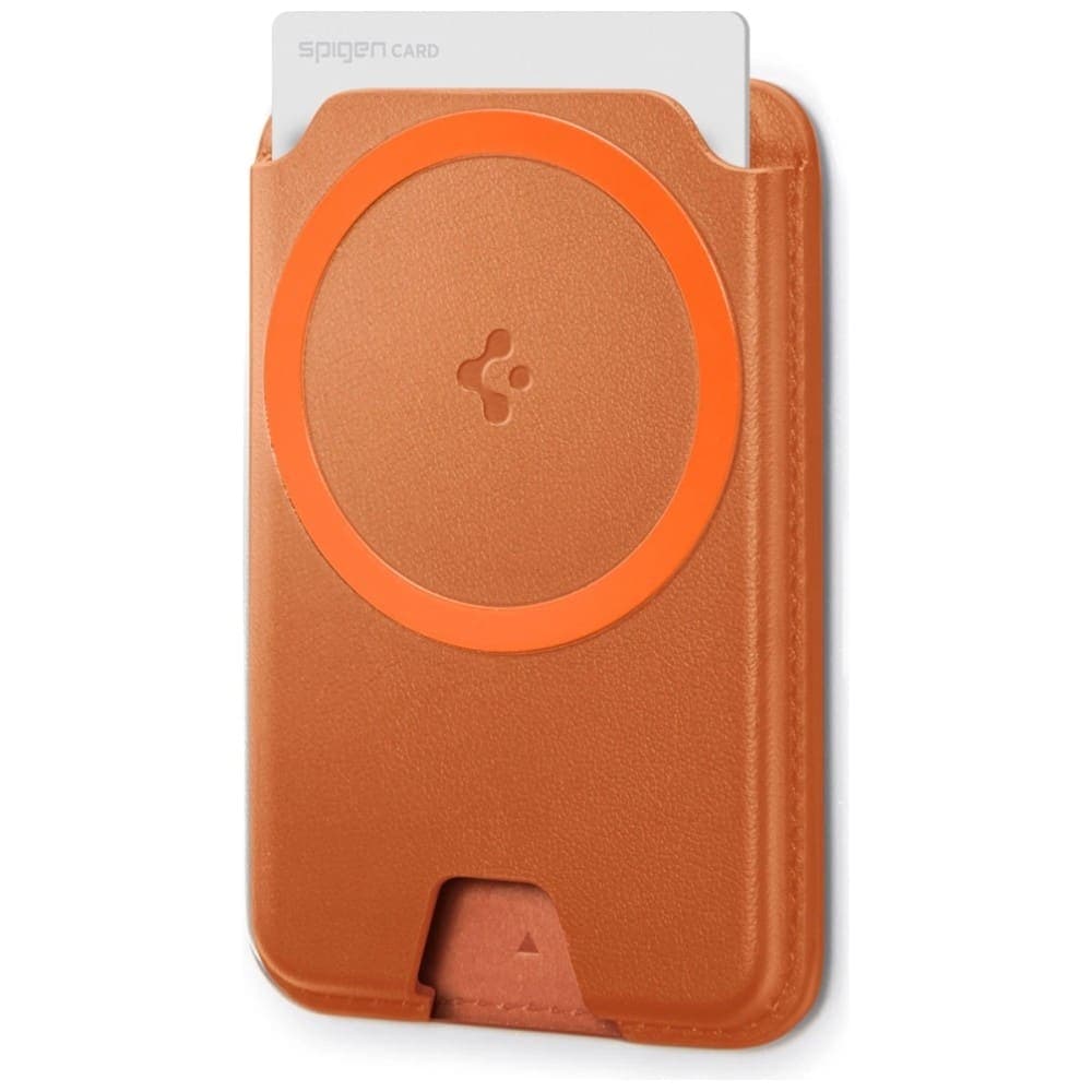 Μαγνητικό πορτοφόλι Spigen Valentinus MagFit+ MagSafe πορτοκαλί 5