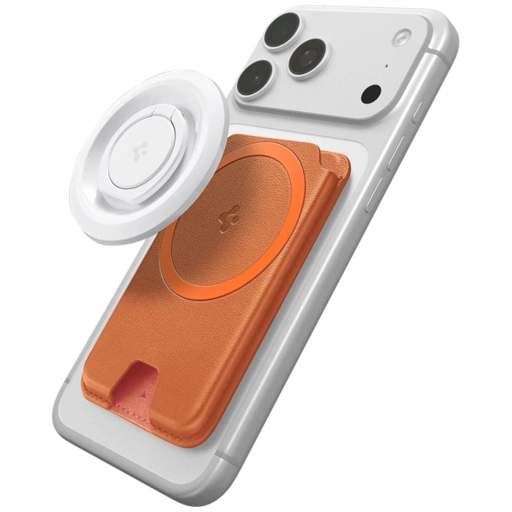 Μαγνητικό πορτοφόλι Spigen Valentinus MagFit+ MagSafe πορτοκαλί 7