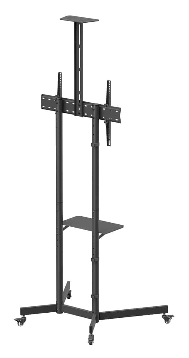 BRATECK βάση τηλεόρασης δαπέδου T1042T, 37-70", έως 45kg, με ράφια & ροδάκια 6