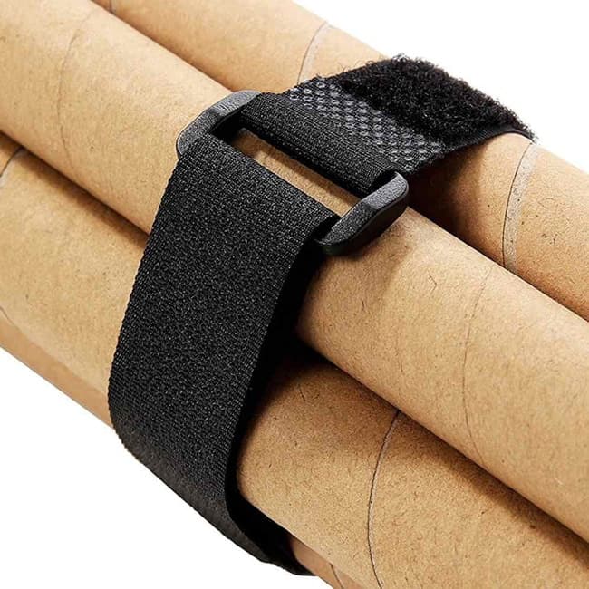 POWERTECH ιμάντας τύπου velcro TIES-026, 45x2cm, μαύρος, 10τμχ 5