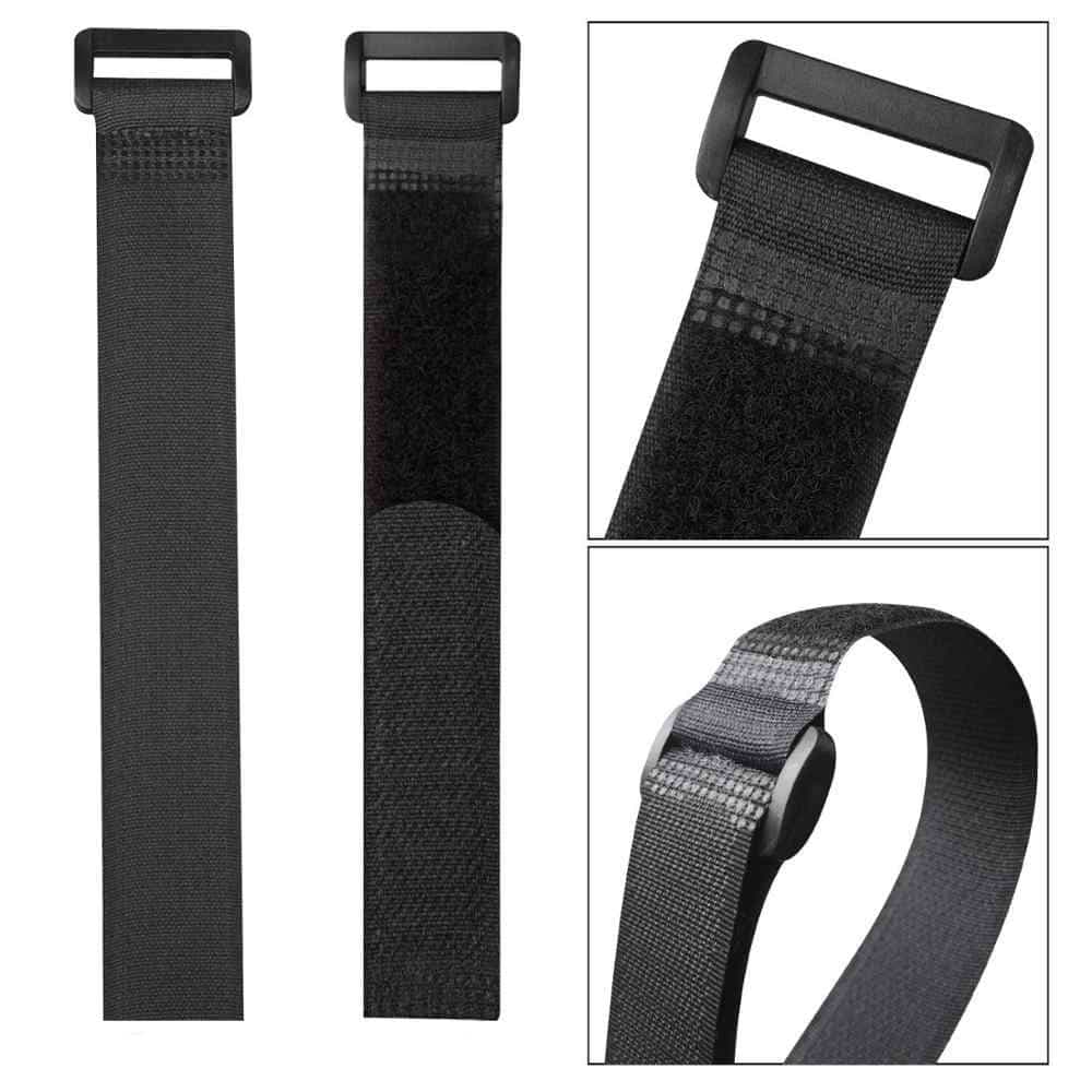 POWERTECH ιμάντας τύπου velcro TIES-026, 45x2cm, μαύρος, 10τμχ 3