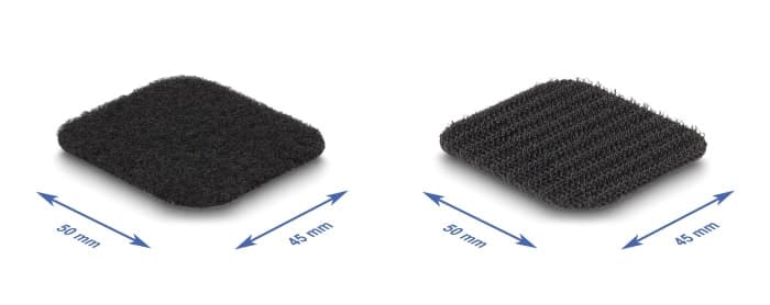 Αυτοκόλλητα τύπου Velcro TIES-067 σε ρολό 5m, 45x50mm, μαύρο 2