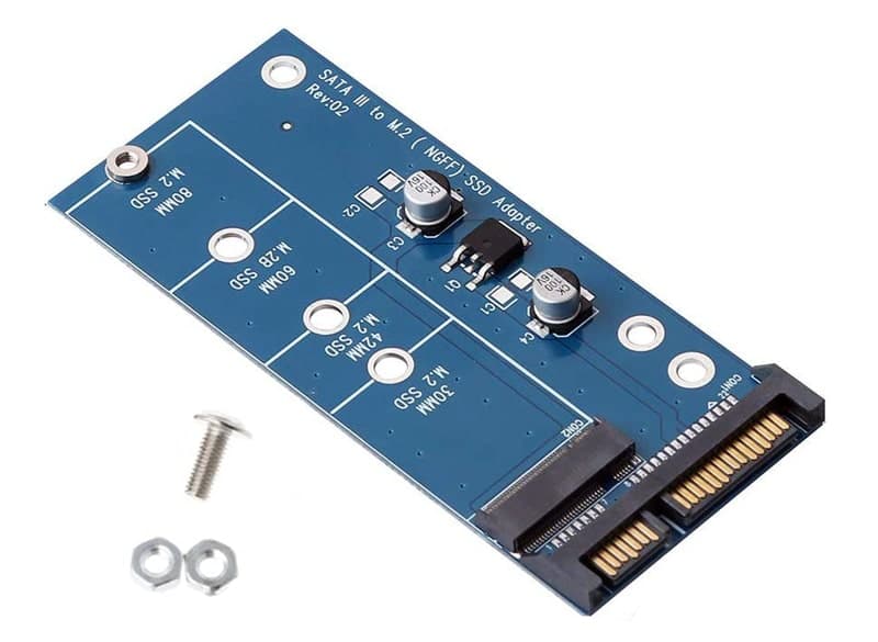 Μετατροπέας POWERTECH SATA 22pin σε M.2 SSD TOOL-0019, 2230/2242/2260/2280