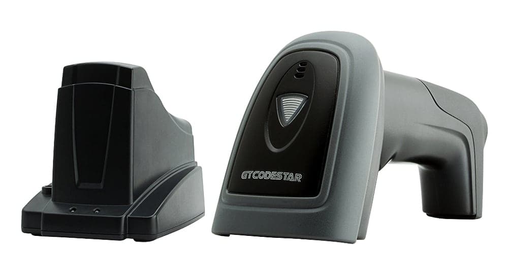 GTCODESTAR barcode scanner X-1901B με βάση, 1D & 2D, ενσύρματο & ασύρματο, Bluetooth, 2000mAh, μαύρο 2