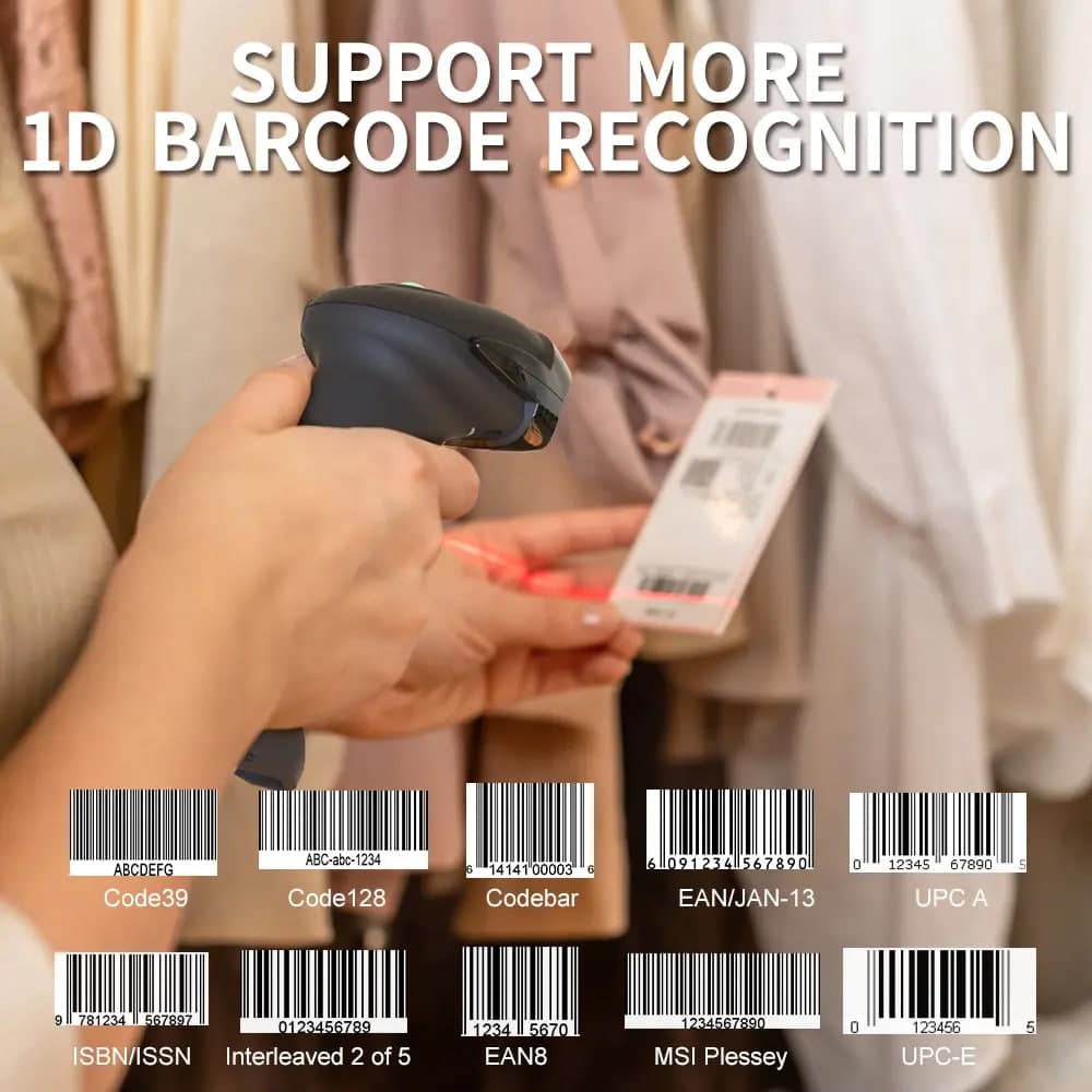GTCODESTAR barcode scanner X-620F, 1D, ενσύρματο & ασύρματο, 800mAh, μαύρο 4