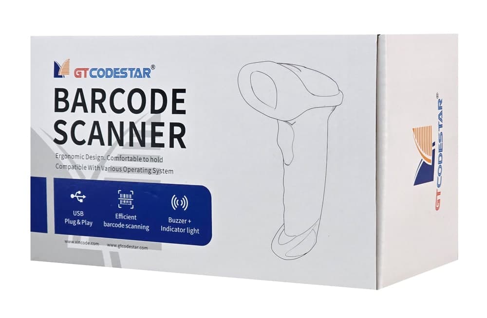 GTCODESTAR barcode scanner X-620F, 1D, ενσύρματο & ασύρματο, 800mAh, μαύρο 9