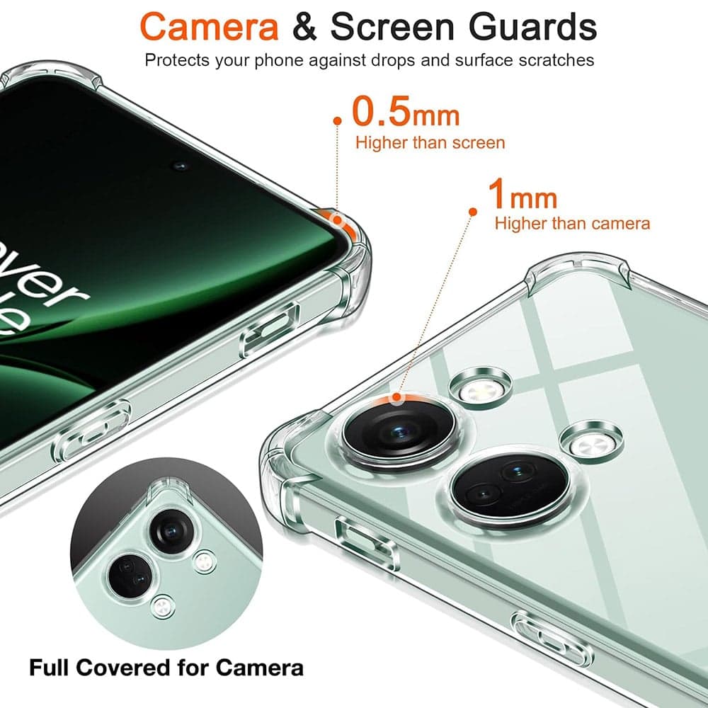 Techsuit Shockproof Clear Silicone - θήκη για Oneplus Nord 3 - Διάφανο 4