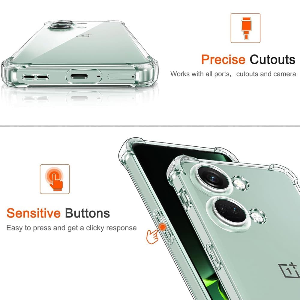 Techsuit Shockproof Clear Silicone - θήκη για Oneplus Nord 3 - Διάφανο 5