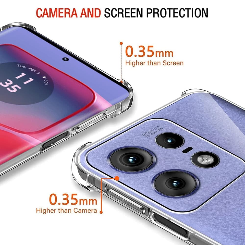 Techsuit Shockproof Clear Silicone - θήκη για Motorola Edge 50 Pro - Διάφανο 4