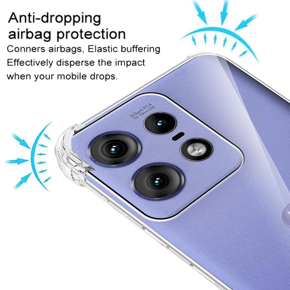 Techsuit Shockproof Clear Silicone - θήκη για Motorola Edge 50 Pro - Διάφανο 2