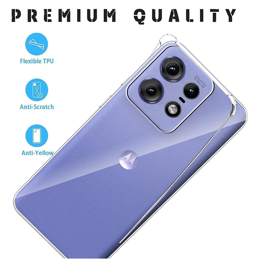 Techsuit Shockproof Clear Silicone - θήκη για Motorola Edge 50 Pro - Διάφανο 3
