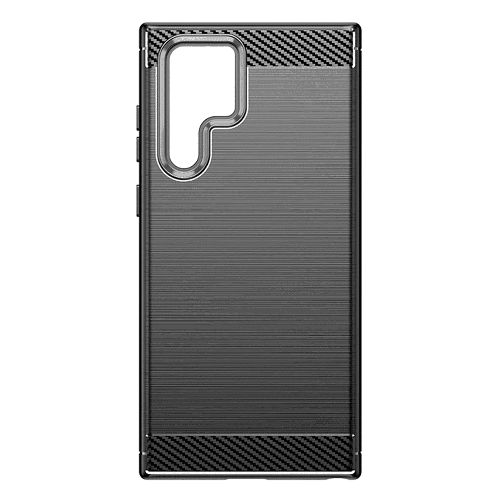 Techsuit Carbon Silicone - θήκη για Samsung Galaxy S22 Ultra - Μαύρο 3