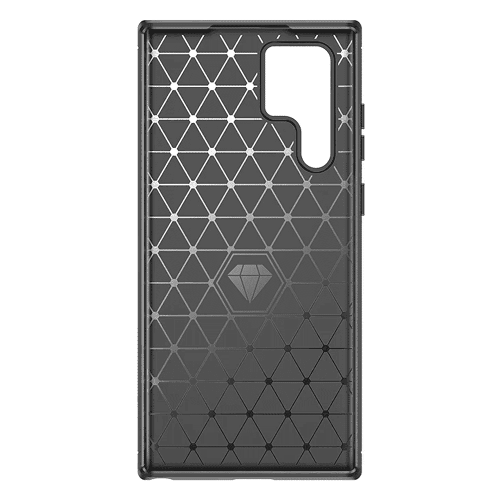 Techsuit Carbon Silicone - θήκη για Samsung Galaxy S22 Ultra - Μαύρο 4