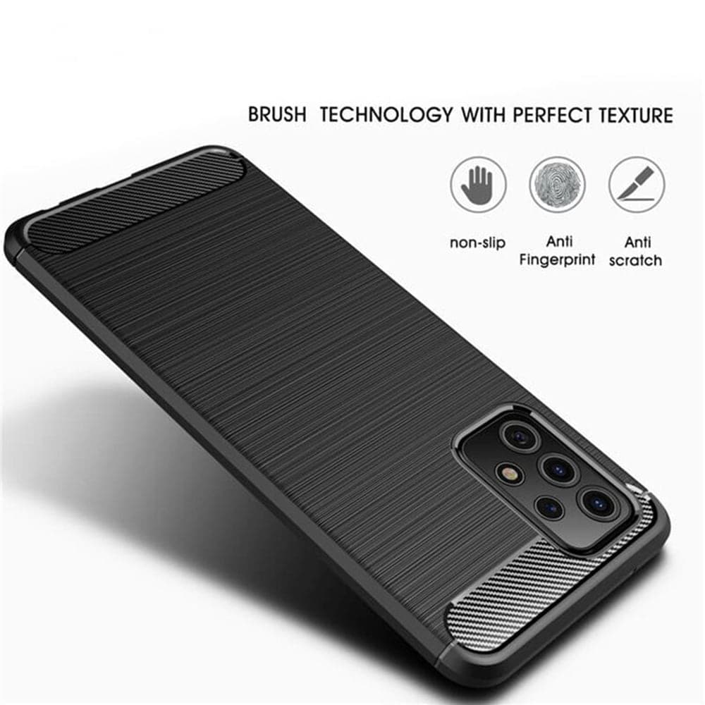 Techsuit Carbon Silicone - θήκη για Samsung Galaxy A53 5G - Μαύρο 5