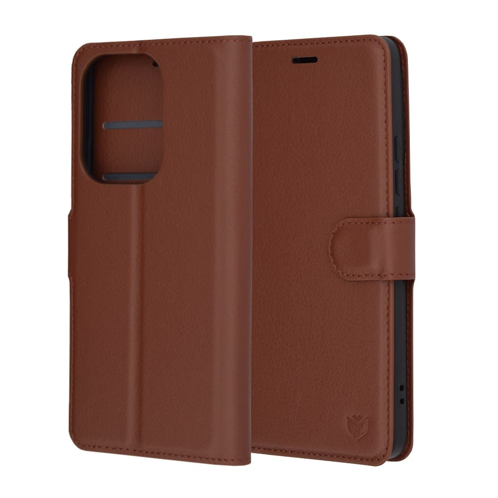 Techsuit Leather Folio - θήκη για Xiaomi Poco F6 - Καφέ 6