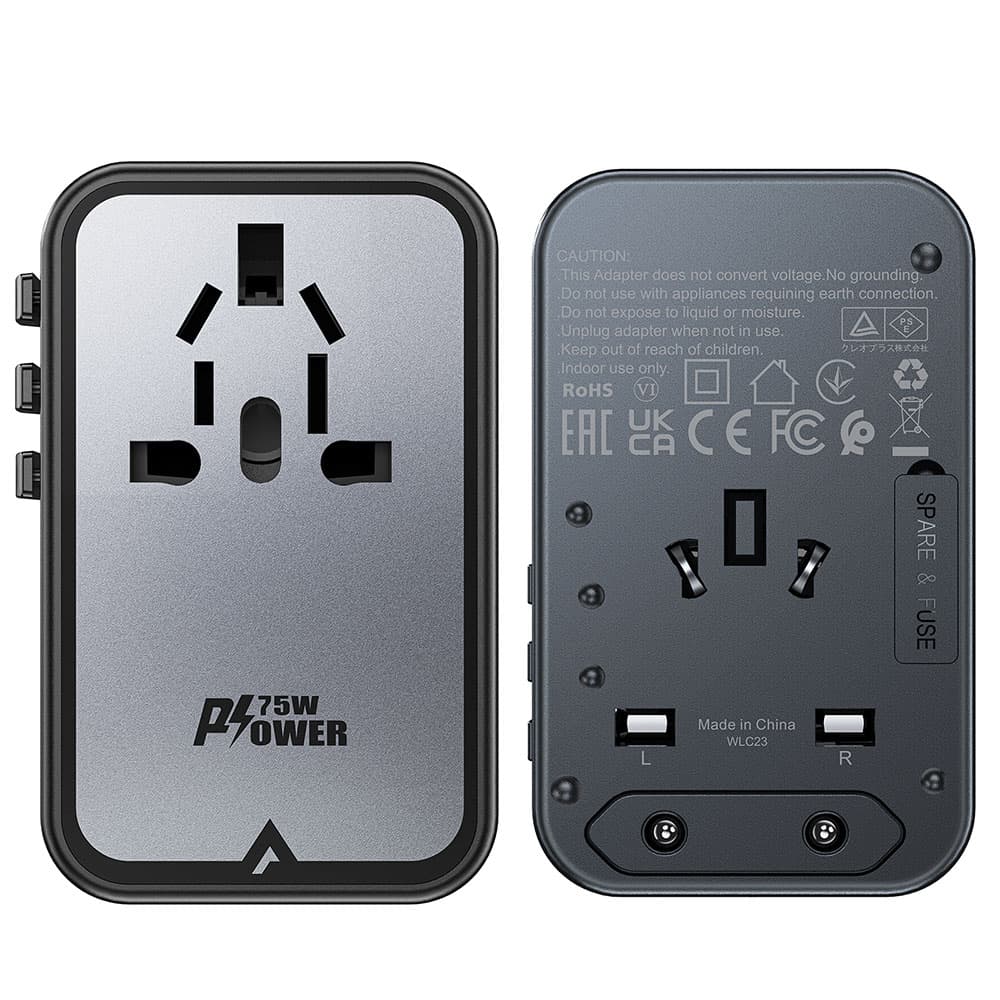 Acefast Z1 GaN 75W PD travel charger adapter 3x USB-C 2x USB-A - Μαύρο 5