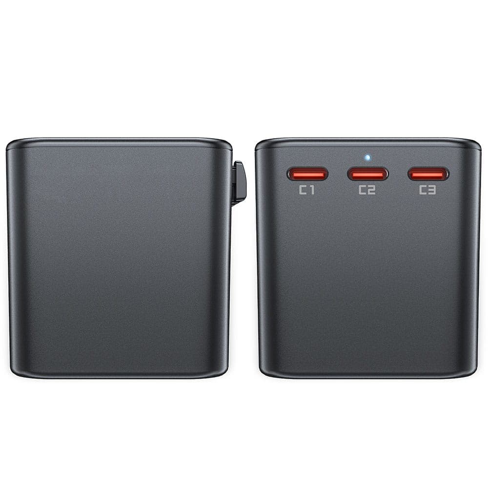 Acefast Z1 GaN 75W PD travel charger adapter 3x USB-C 2x USB-A - Μαύρο 6