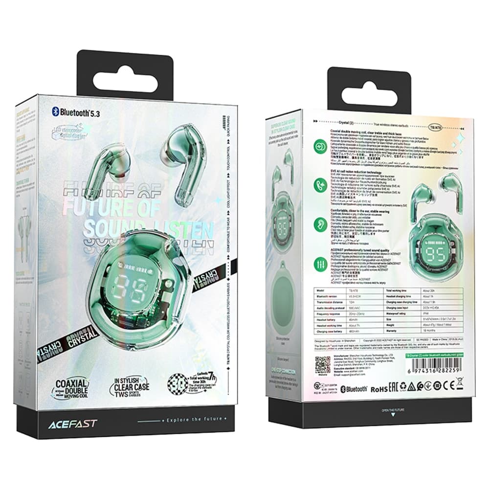 Acefast T8 TWS Bluetooth wireless headphones Μέντα 7