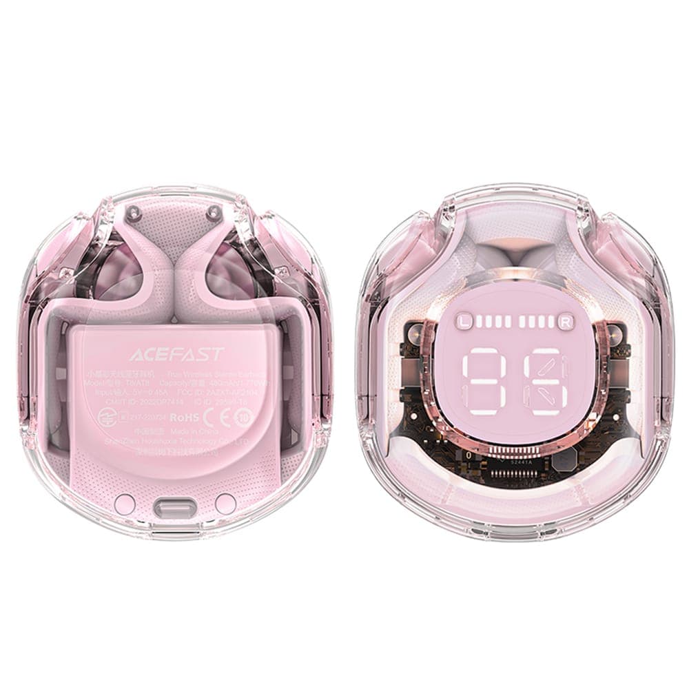 Acefast T8 TWS Bluetooth wireless headphones Ροζ 4